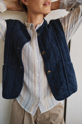 QUILTED COTTON VEST