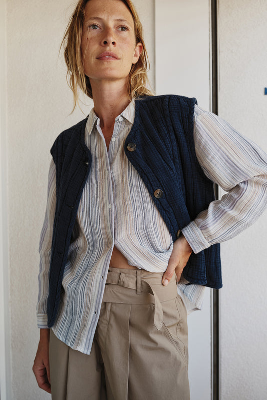 QUILTED COTTON VEST 2