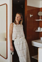 PERFORATED-EMBROIDERY TOP