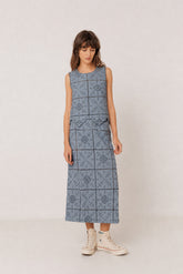 PERFORATED-EMBROIDERY TOP