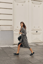 CHECK COTTON GAUZE DRESS