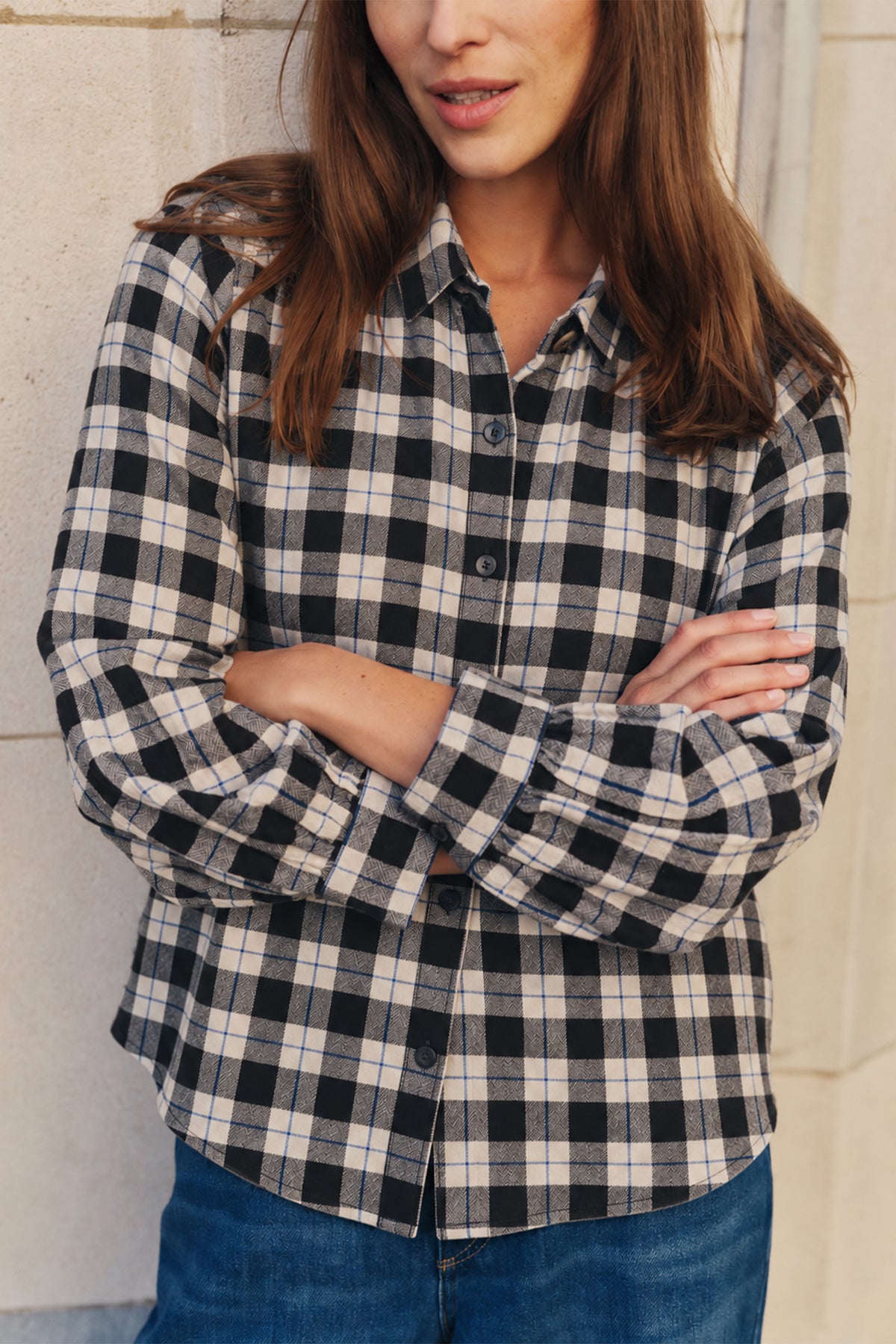 CHECKED COTTON GAUZE SHIRT