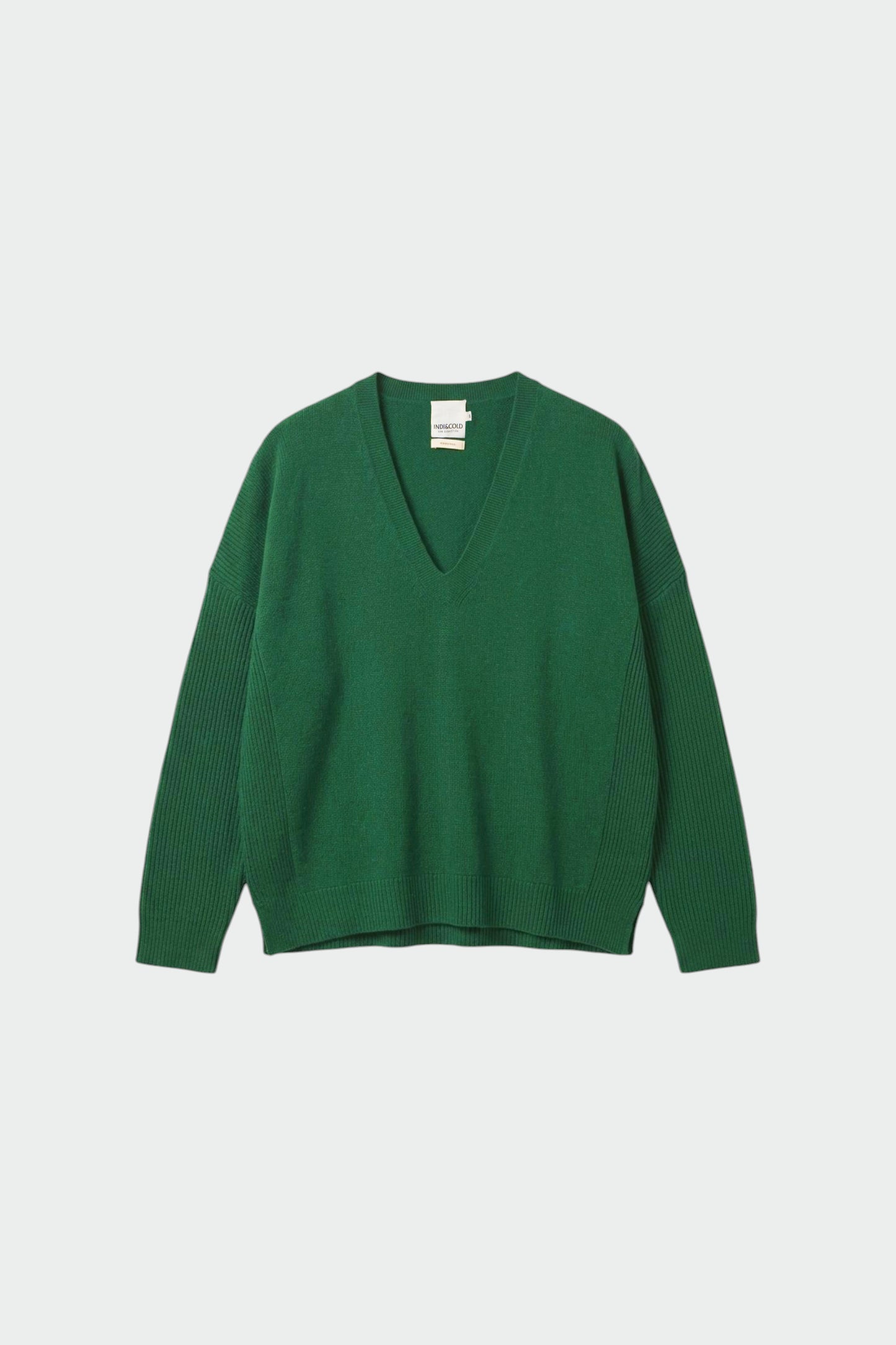 PLUNGE-NECK SWEATER