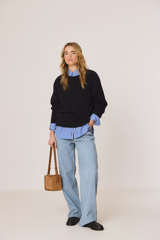 BASIC INVERTED-TEXTURE SWEATER 1