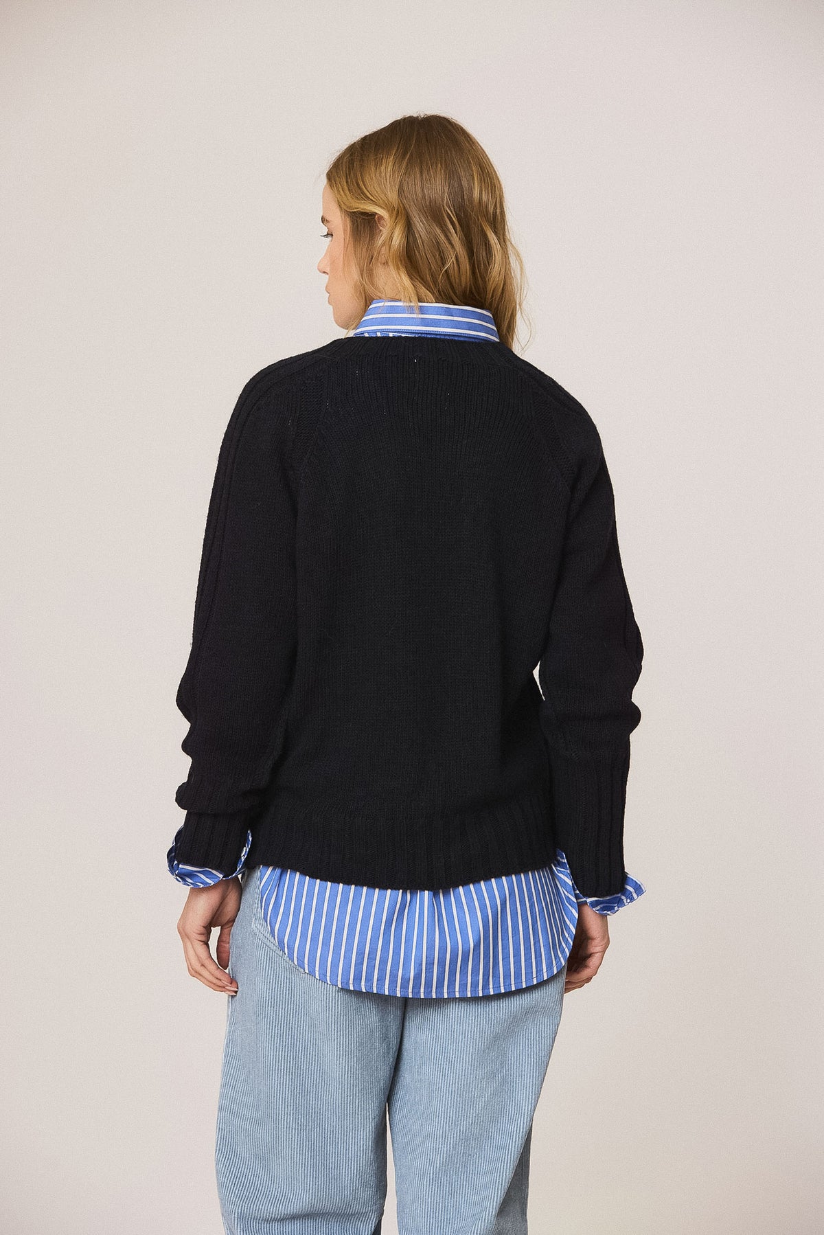 BASIC INVERTED-TEXTURE SWEATER