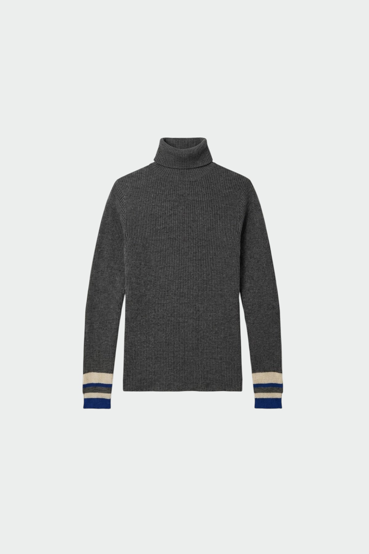 RIBBED SWEATER WITH CONTRAST CUFFS