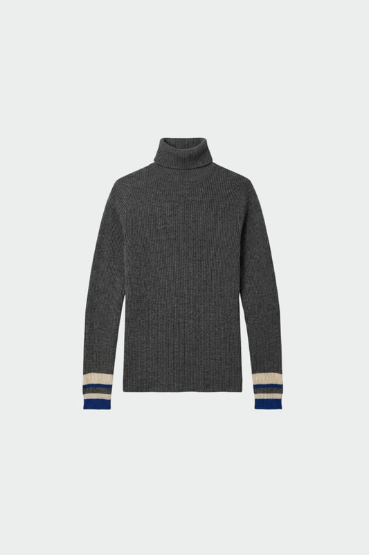 RIBBED SWEATER WITH CONTRAST CUFFS 6