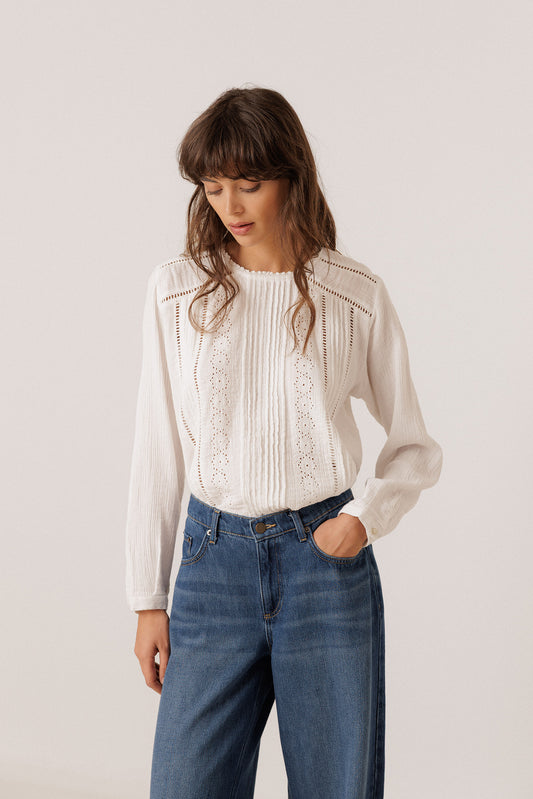 ROMANTIC DOUBLE-GAUZE BLOUSE 2