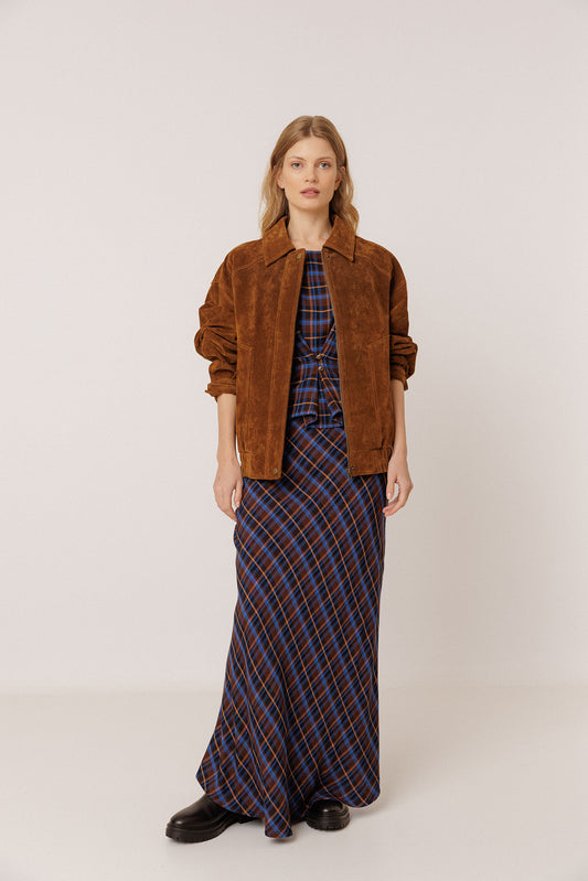 LONG MULTICOLOR CHECKERED SKIRT 5
