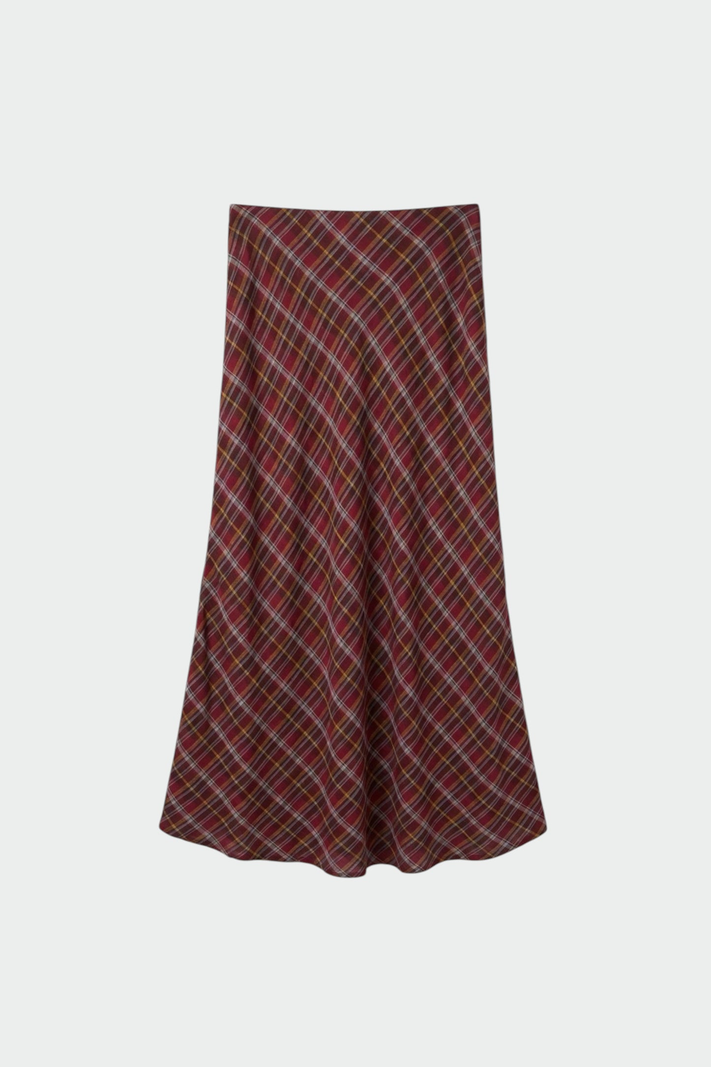 LONG MULTICOLOR CHECKERED SKIRT