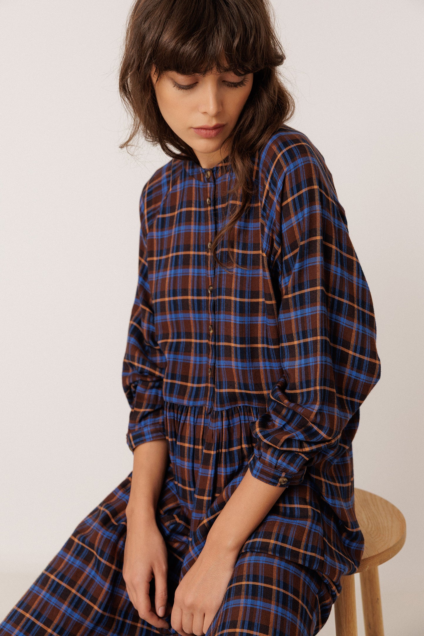 MULTICOLOR CHECKERED DRESS
