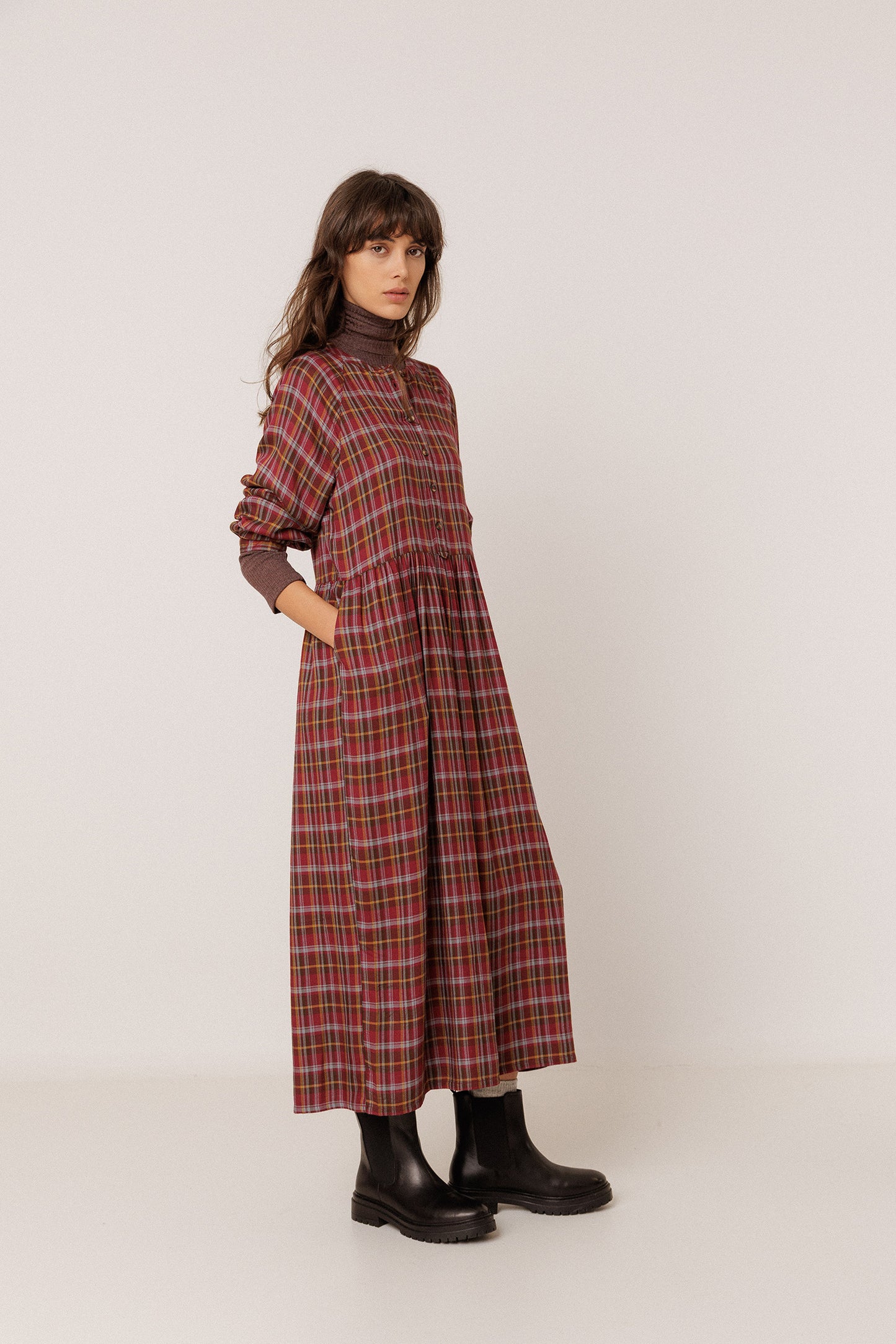 MULTICOLOR CHECKERED DRESS