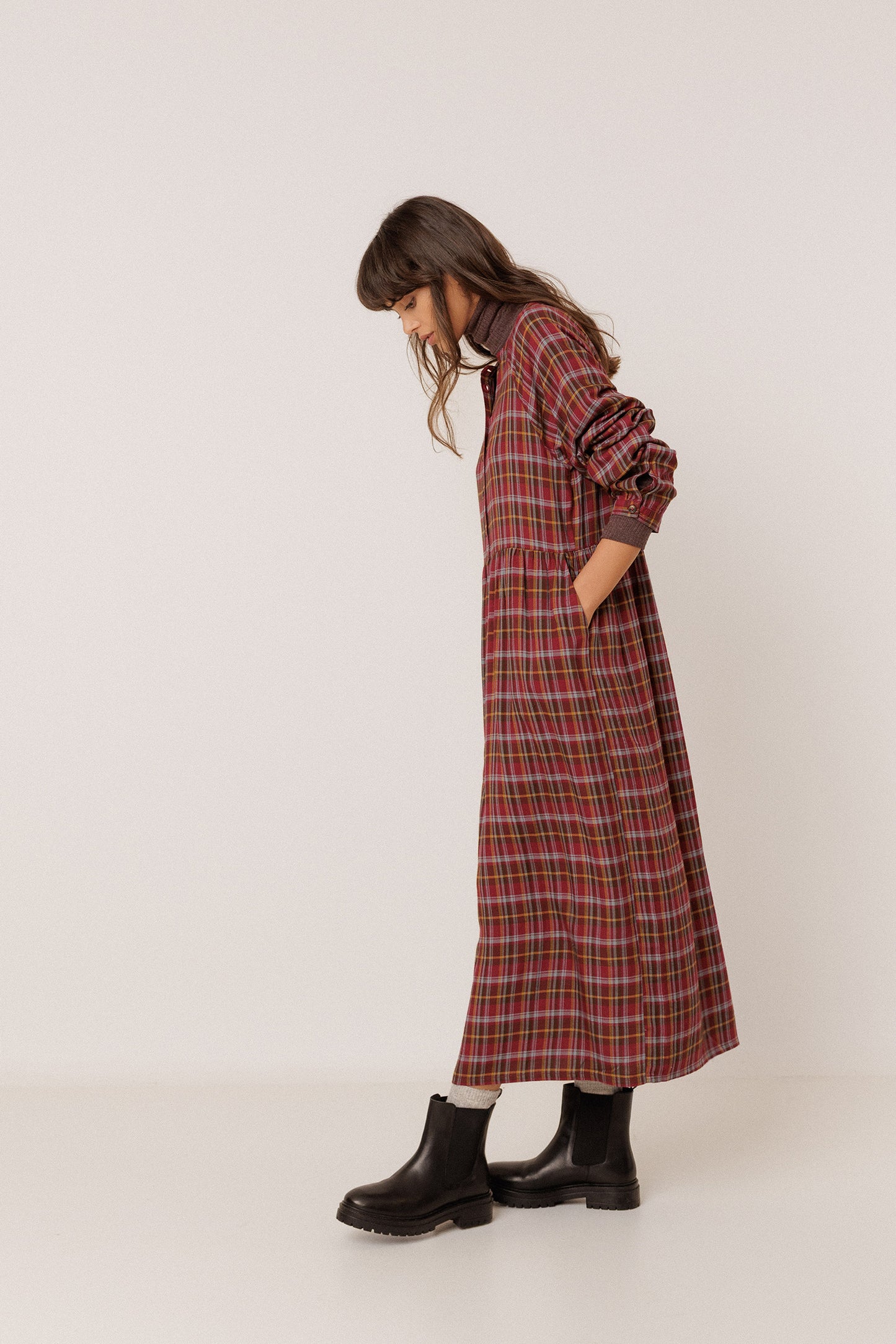MULTICOLOR CHECKERED DRESS