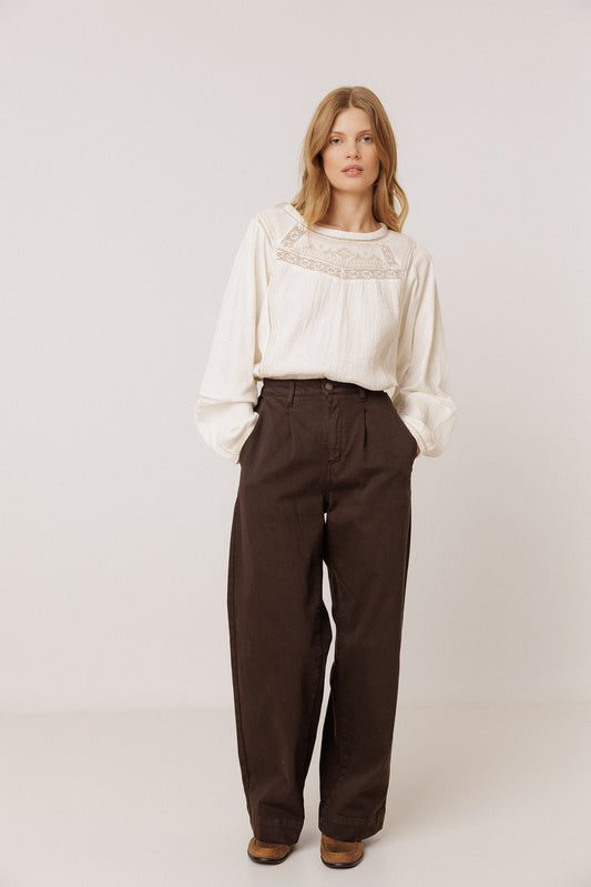 COMBINATION BLOUSE WITH CONTRAST EMBROIDERY 2