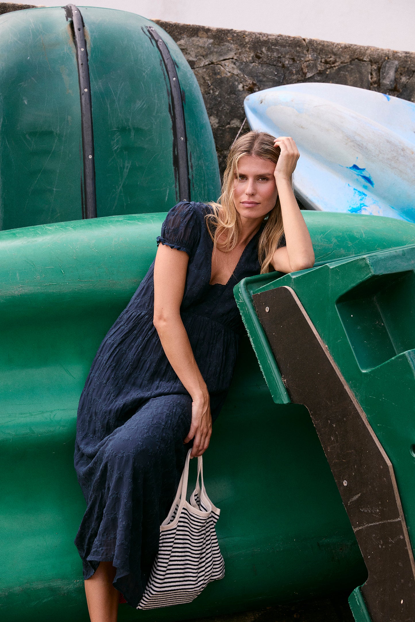 EMBROIDERED MIDI DRESS