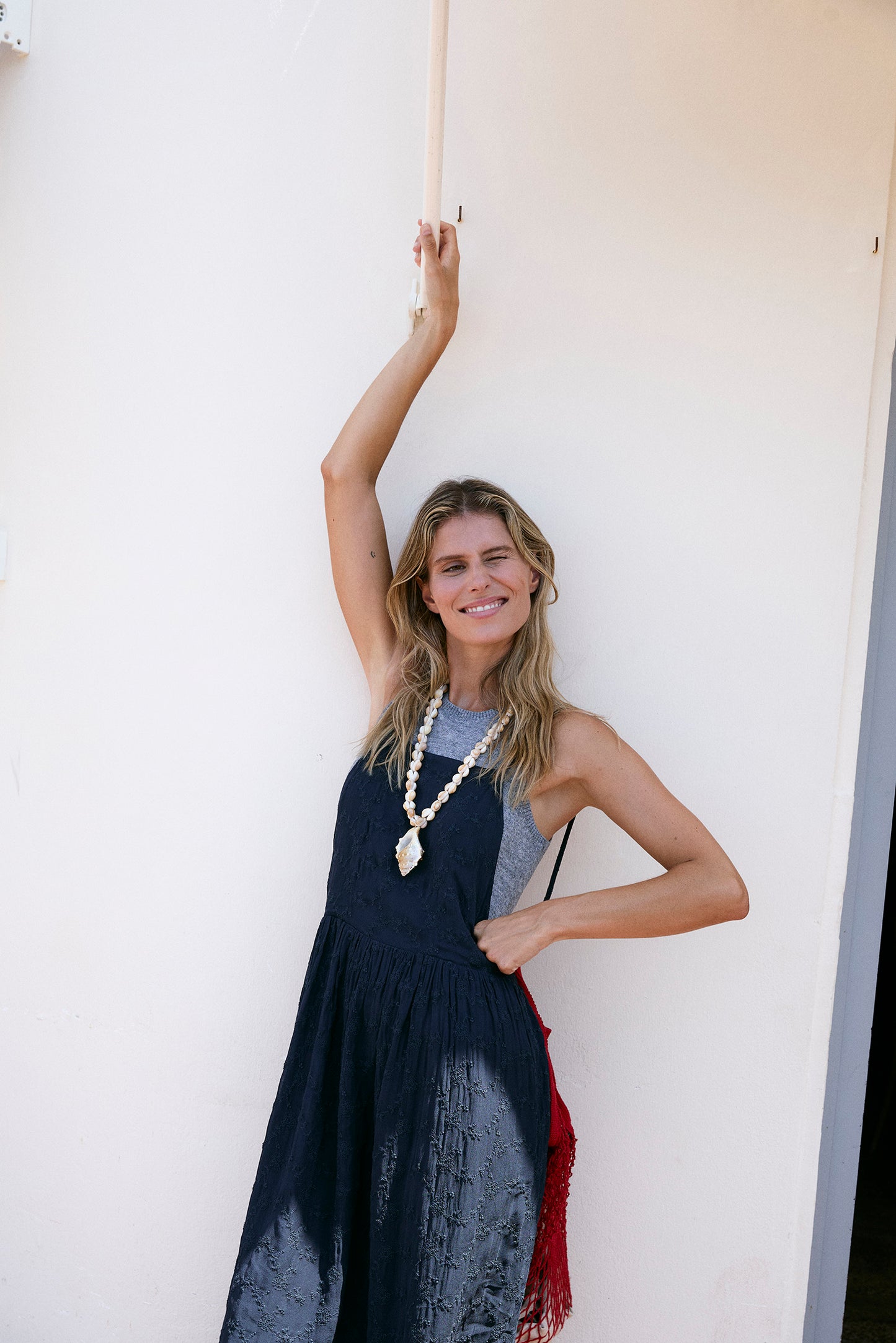 EMBROIDERED APRON DRESS