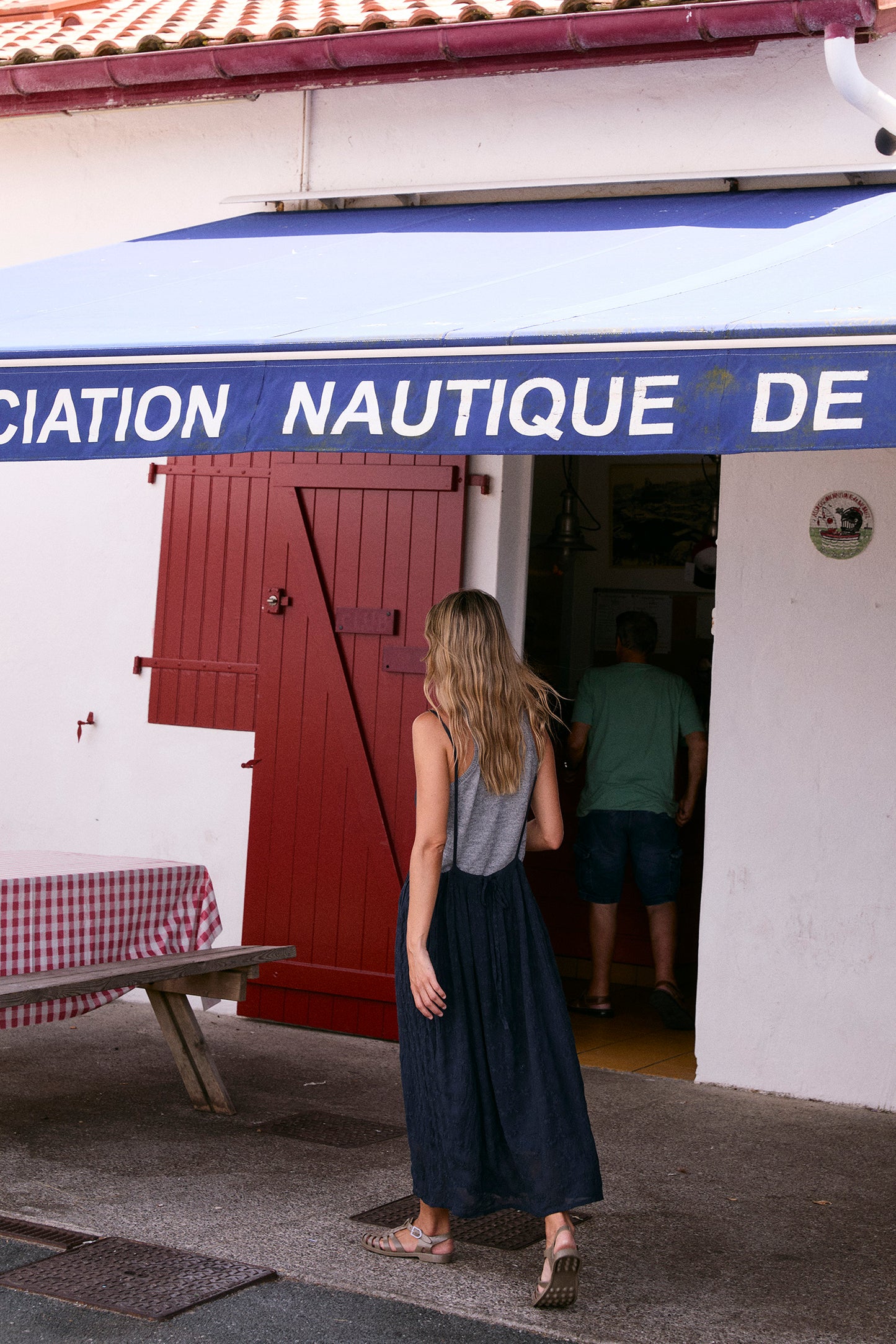 EMBROIDERED APRON DRESS