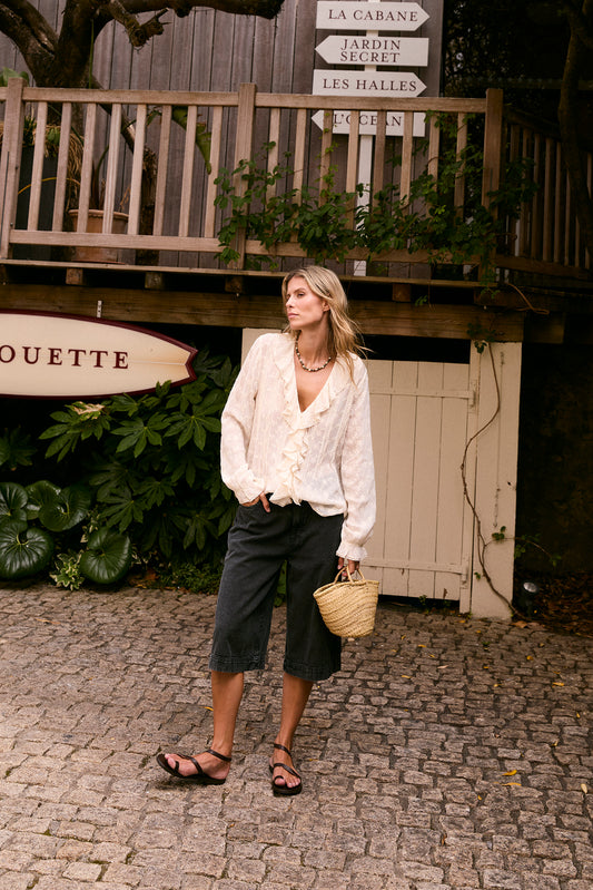 EMBROIDERED ROMANTIC RUFFLE SHIRT 1