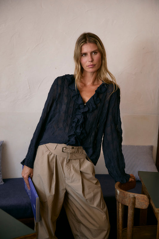 EMBROIDERED ROMANTIC RUFFLE SHIRT 2