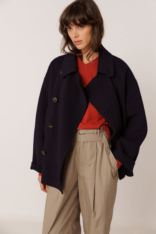 DOUBLE-BREASTED WOOL COAT 2