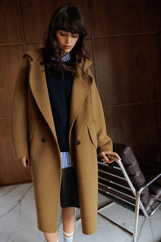 WOOL MAXI COAT WITH HOOD 1