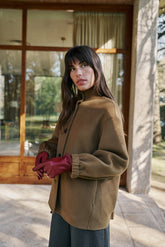 WOOL BOMBER-STYLE COAT