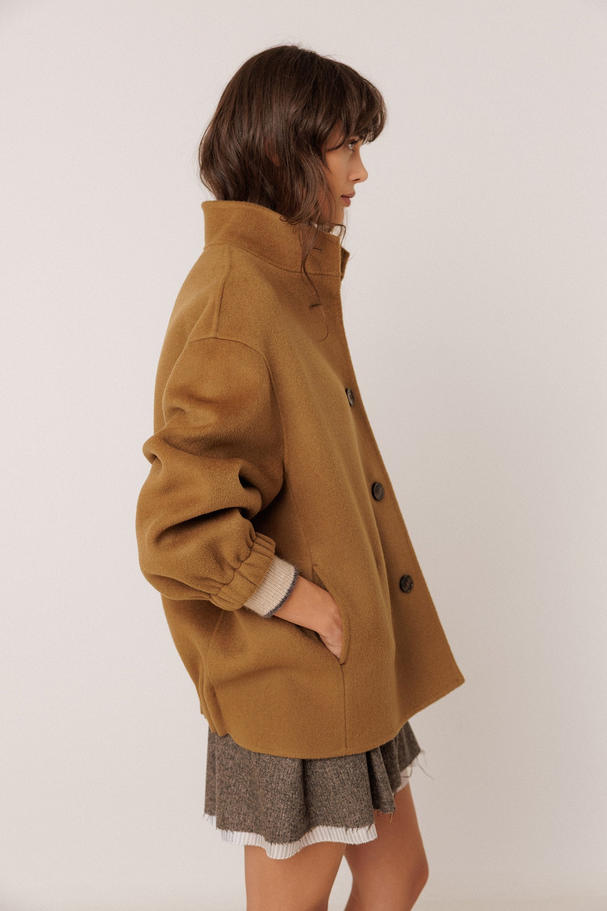 WOOL BOMBER-STYLE COAT