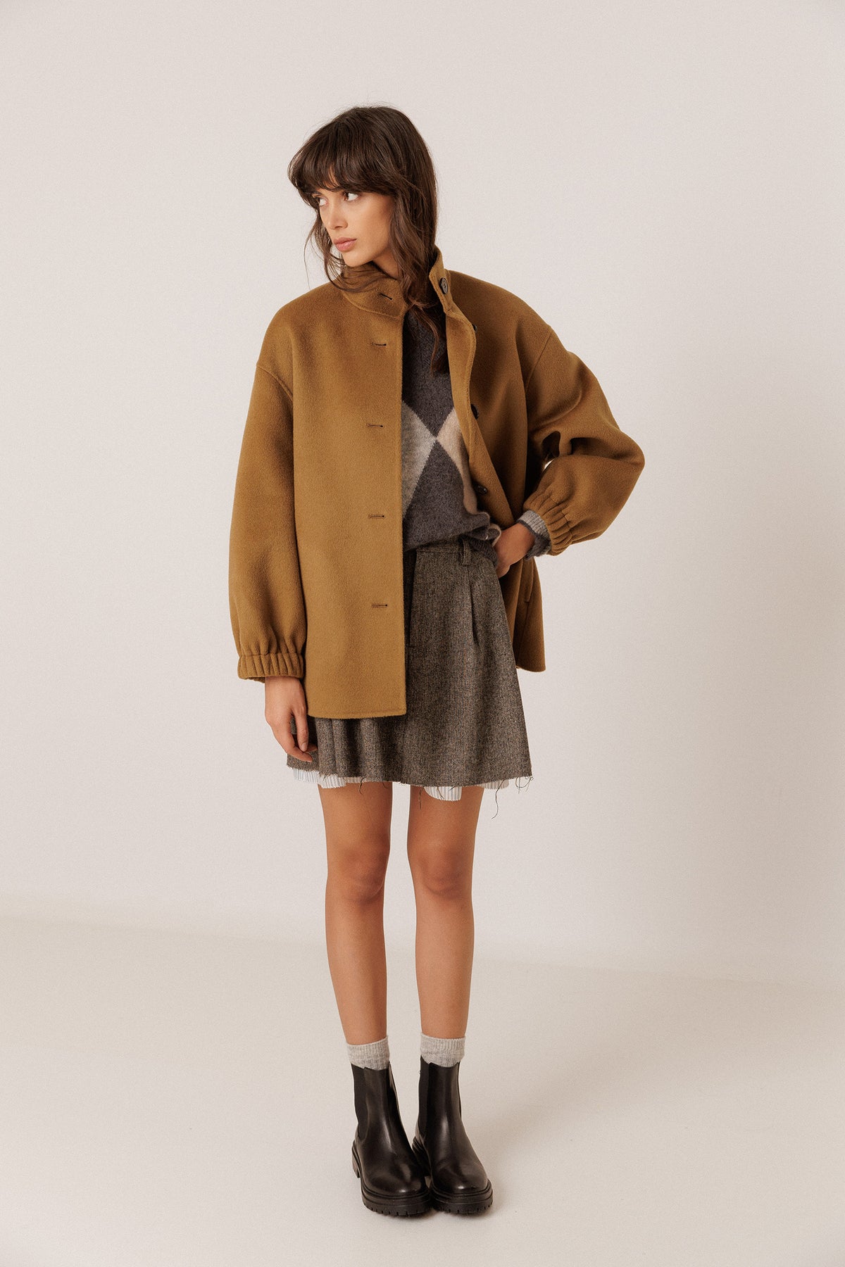 WOOL BOMBER-STYLE COAT