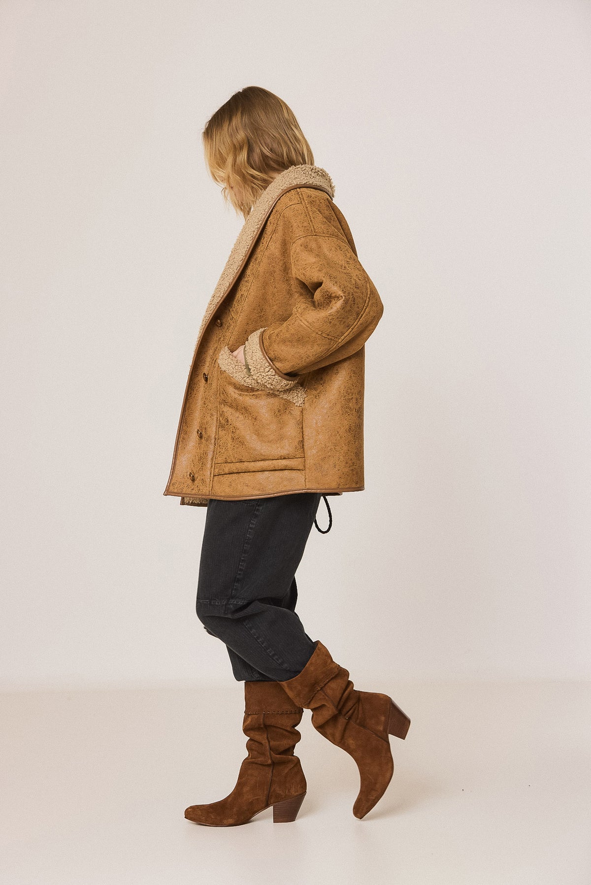 VINTAGE SUEDE-EFFECT PELISSE