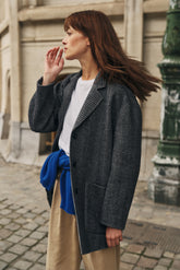 REVERSIBLE OVERSIZED WOOL BLAZER