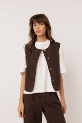 COTTON TWILL VEST
