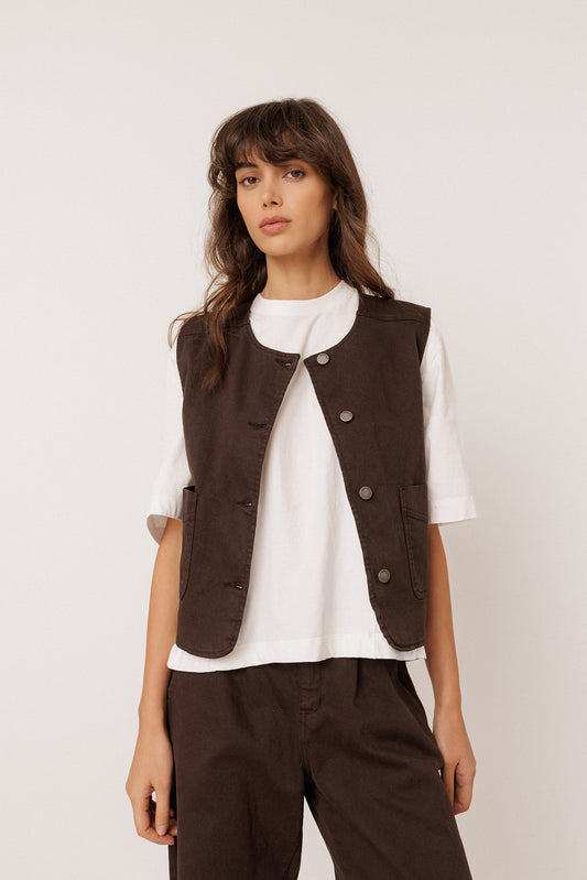 COTTON TWILL VEST 1