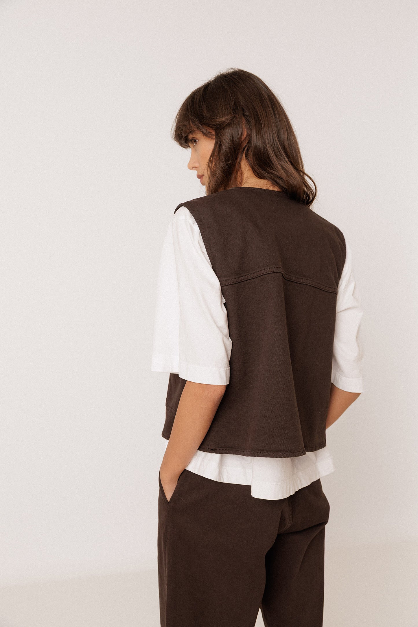 COTTON TWILL VEST