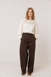 WIDE-LEG COTTON PANTS