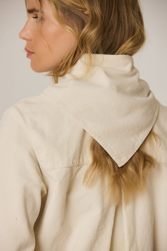 REMOVABLE-KERCHIEF CORDUROY SHIRT 3