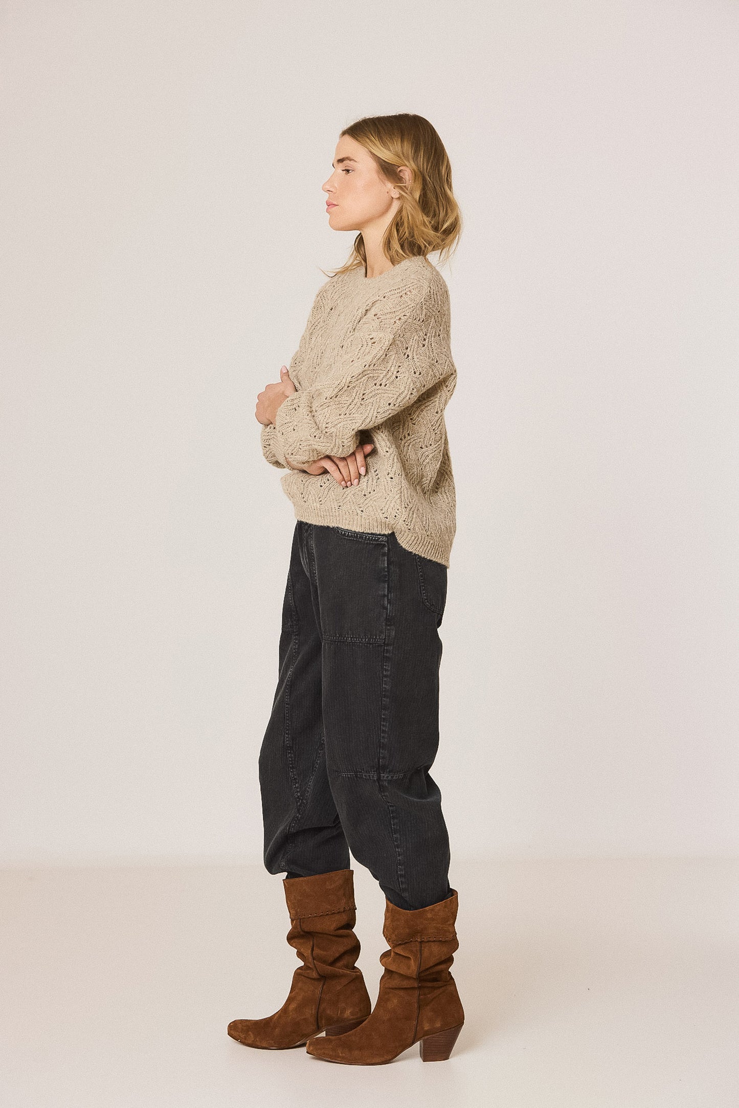 DECORATIVE SWEATER WITH ALPACA