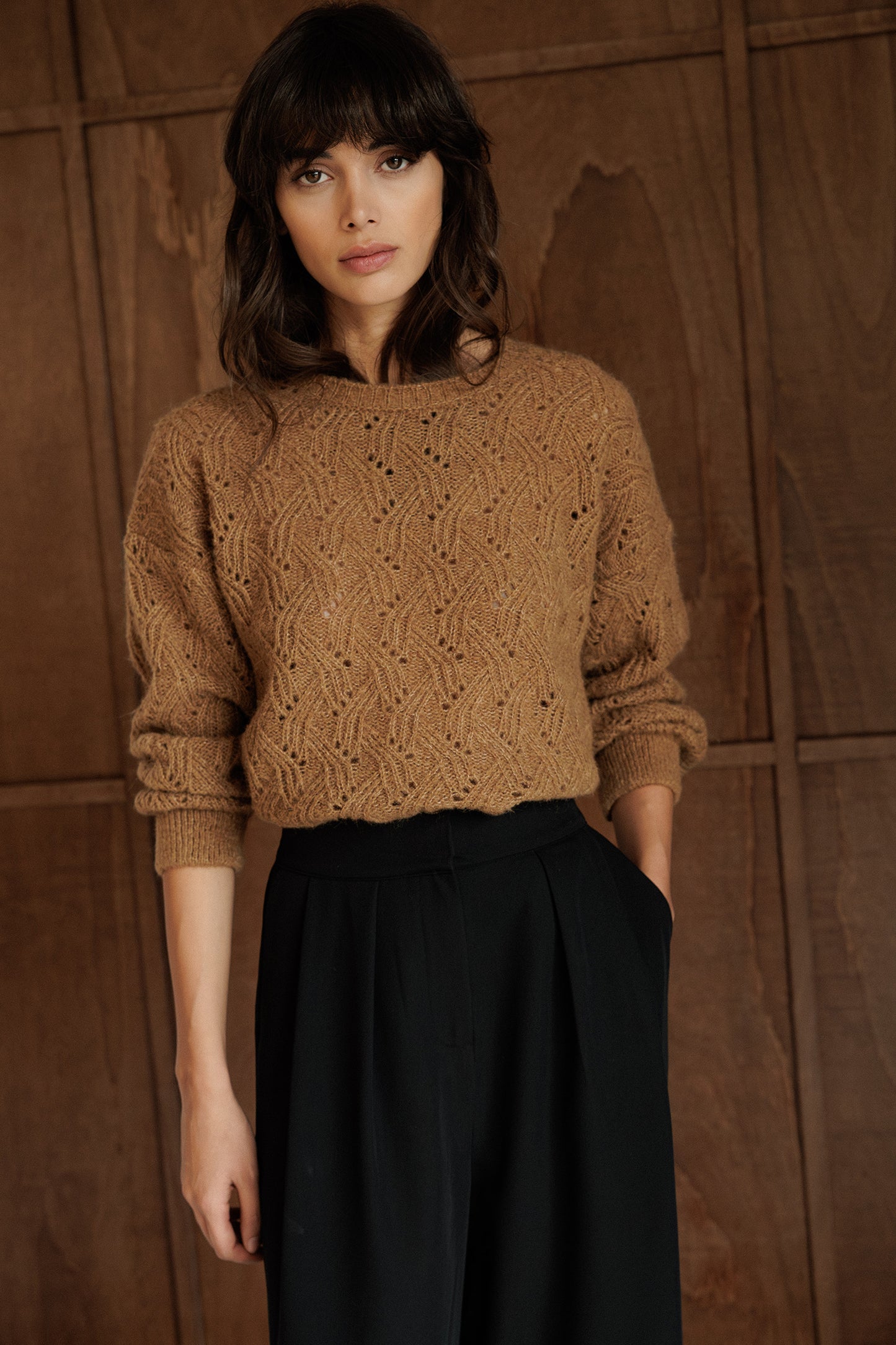DECORATIVE SWEATER WITH ALPACA