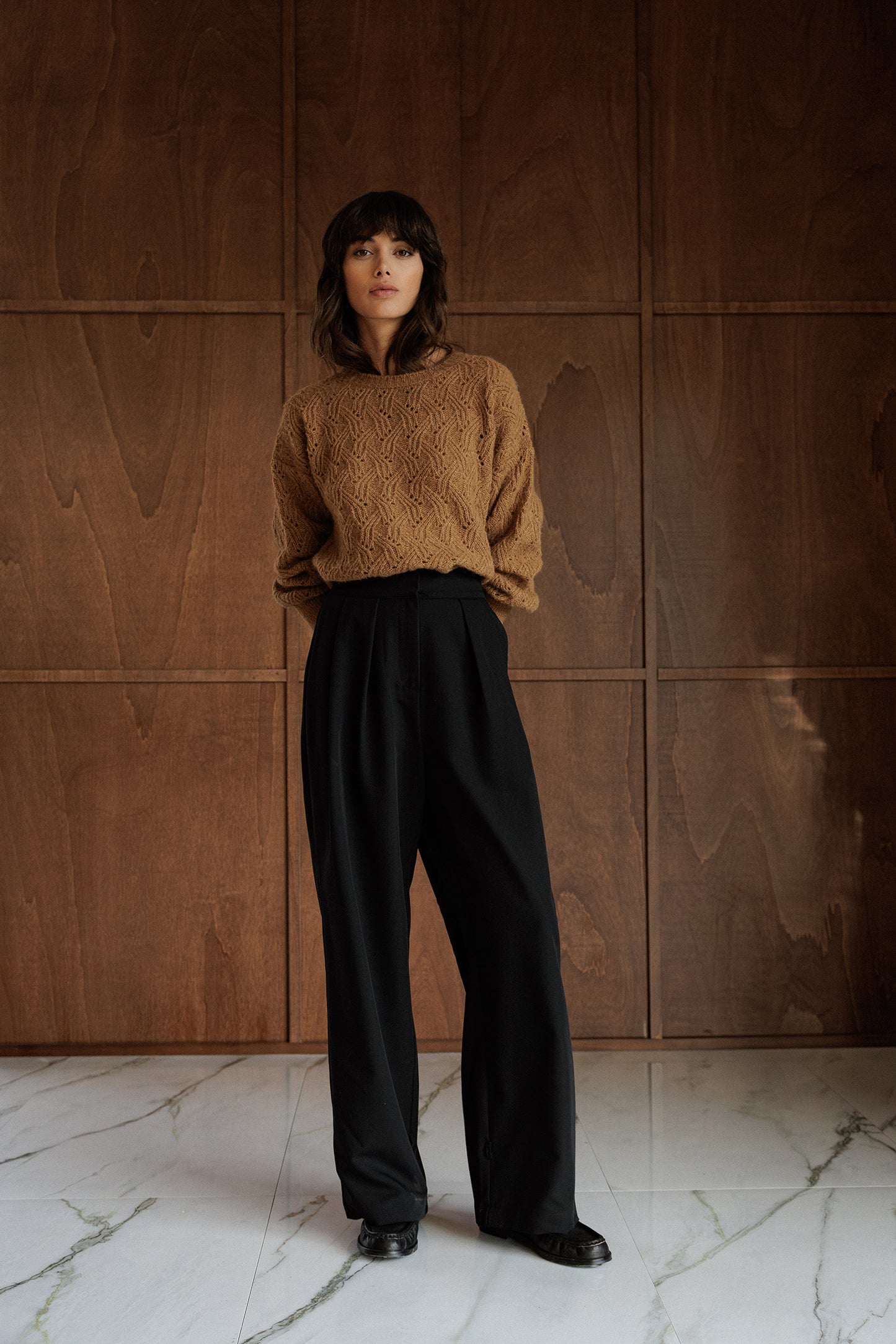 DECORATIVE SWEATER WITH ALPACA