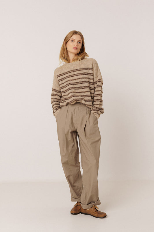 JACQUARD STRIPED PULLOVER 1