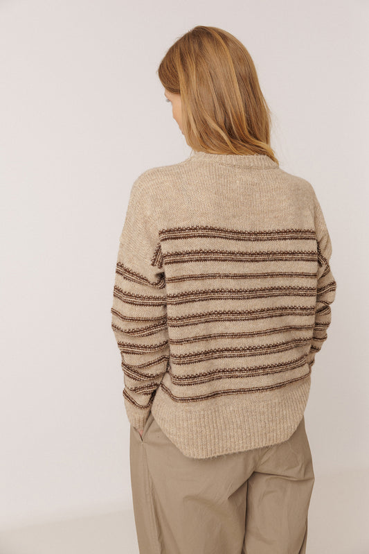 JACQUARD STRIPED PULLOVER 5