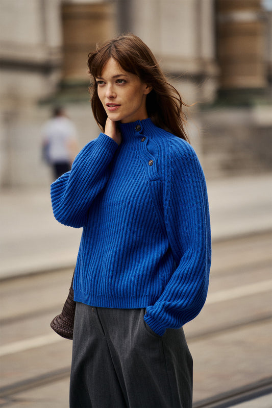 CASHMERE BLEND WOOL SWEATER 1