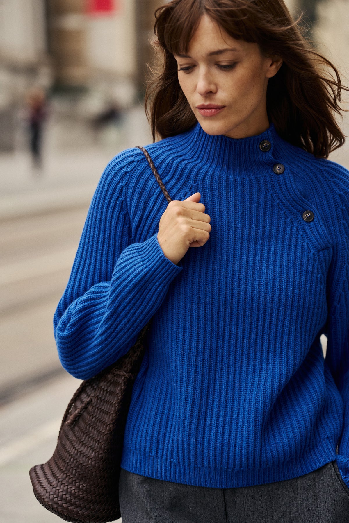 CASHMERE BLEND WOOL SWEATER