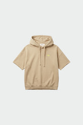 SHORT-SLEEVE HOODED SWEATSHIRT