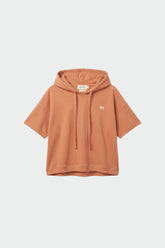 SHORT-SLEEVE HOODED SWEATSHIRT