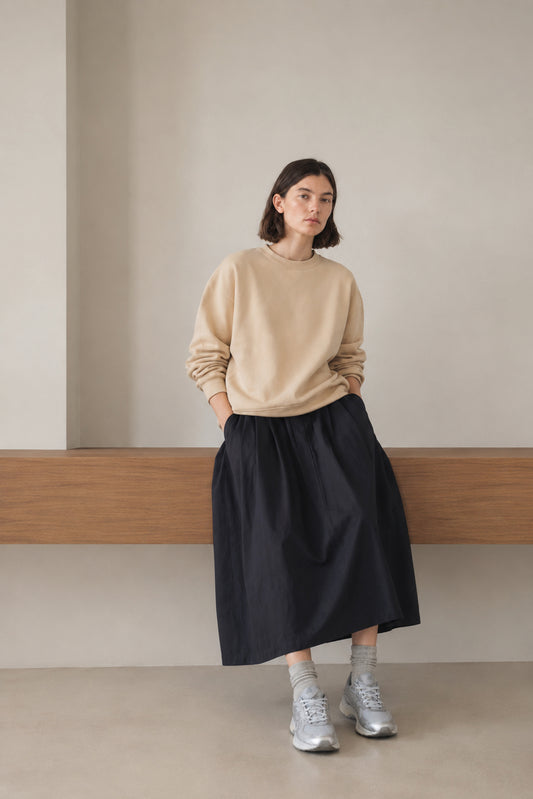 BASIC PLEATED SWEATSHIRT 4