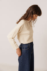 STRIPED TERRYCLOTH SWEATSHIRT