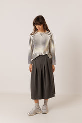 STRIPED TERRYCLOTH SWEATSHIRT