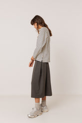 STRIPED TERRYCLOTH SWEATSHIRT