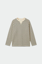 STRIPED TERRYCLOTH SWEATSHIRT