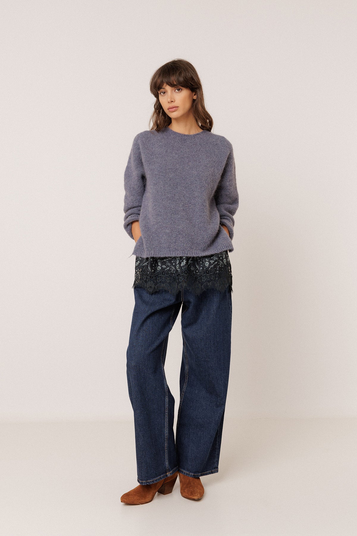 SWEATER WITH MOHAIR